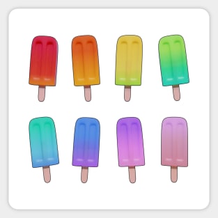 Rainbow Popsicles Sticker